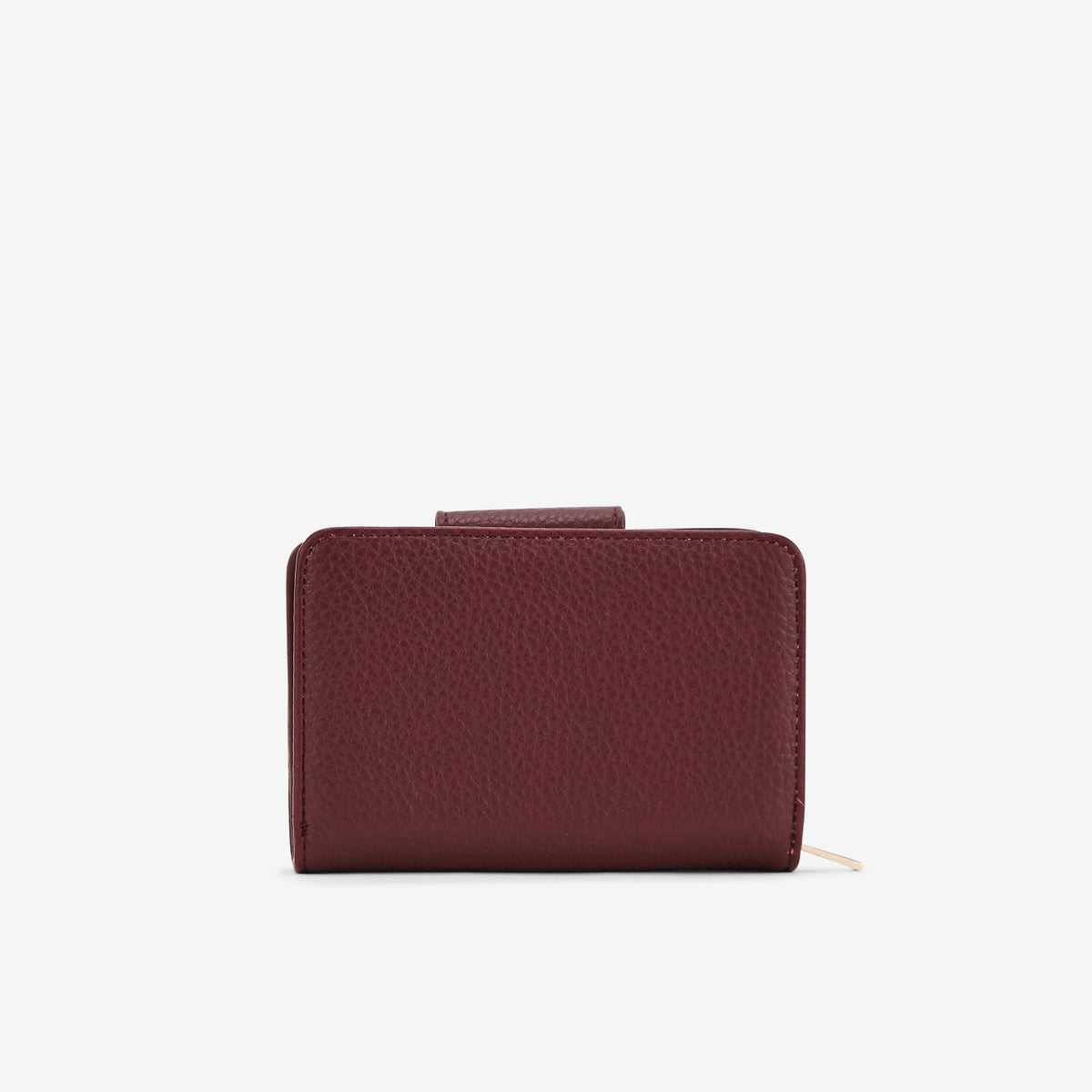 Portefeuille bordeaux effet grainé