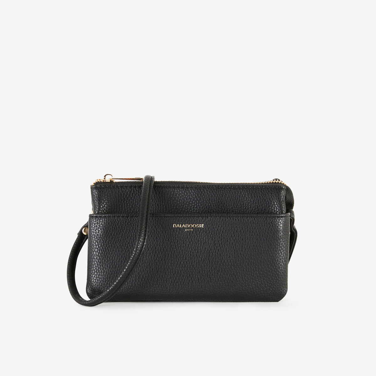 Sac multipoches noir effet grainé