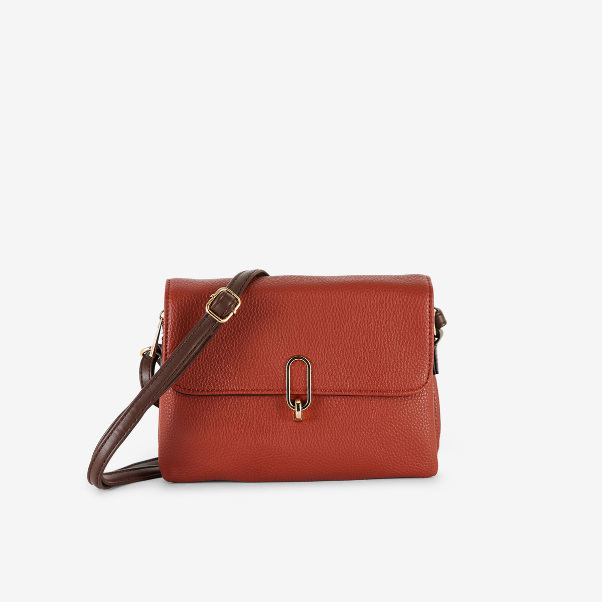 Pochette brique effet grainé