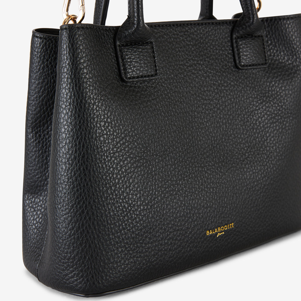 Sac porté main effet grainé noir