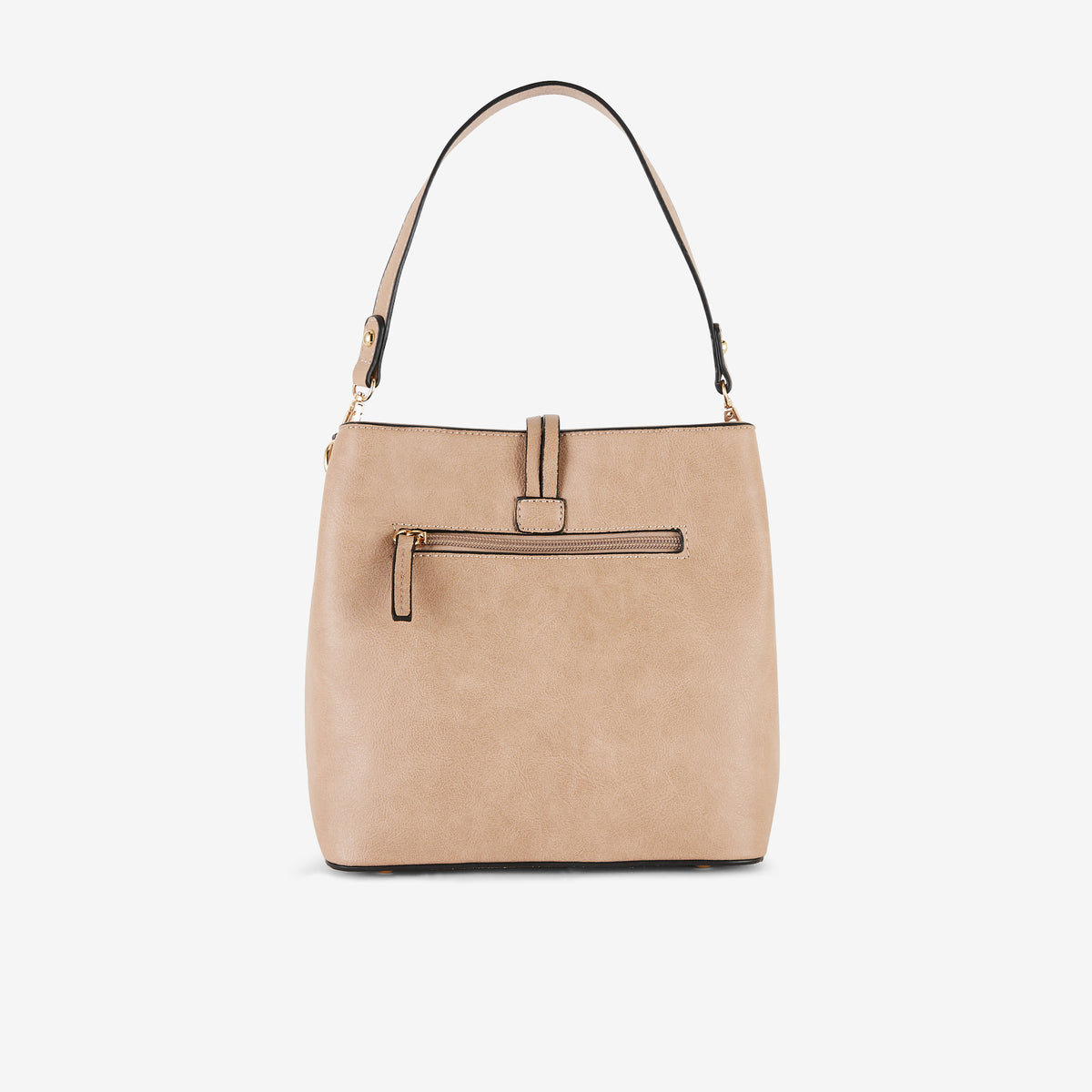 Sac seau beige en suédine