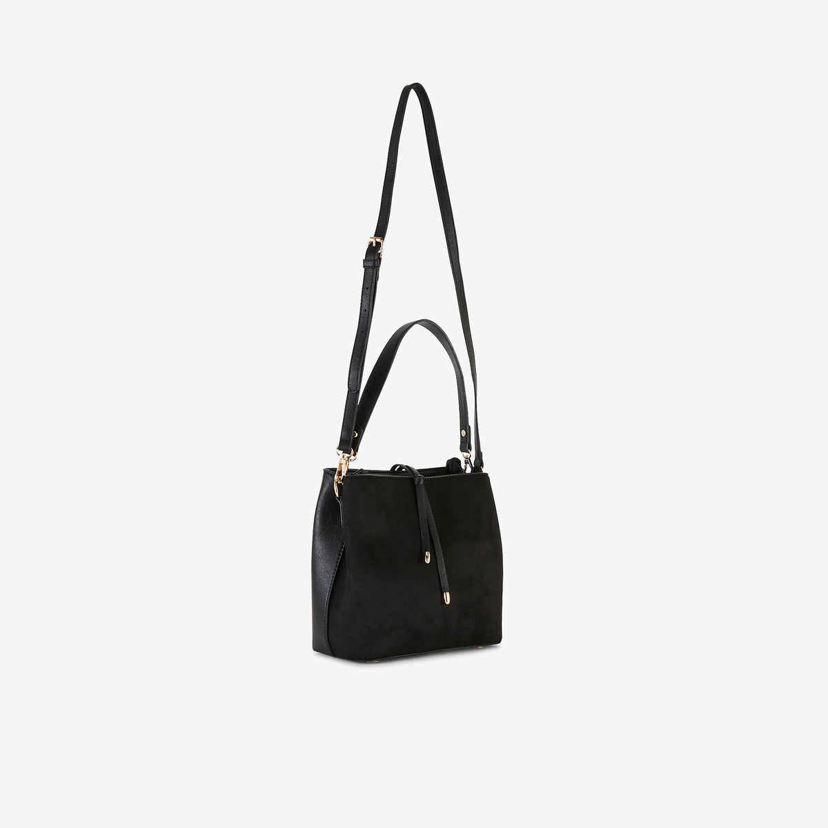 Sac seau noir en suédine