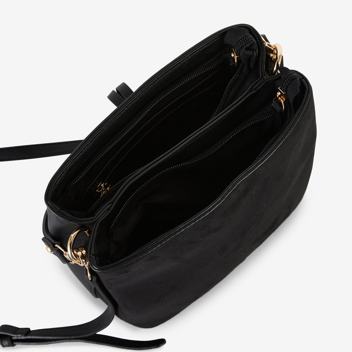 Sac seau noir en suédine