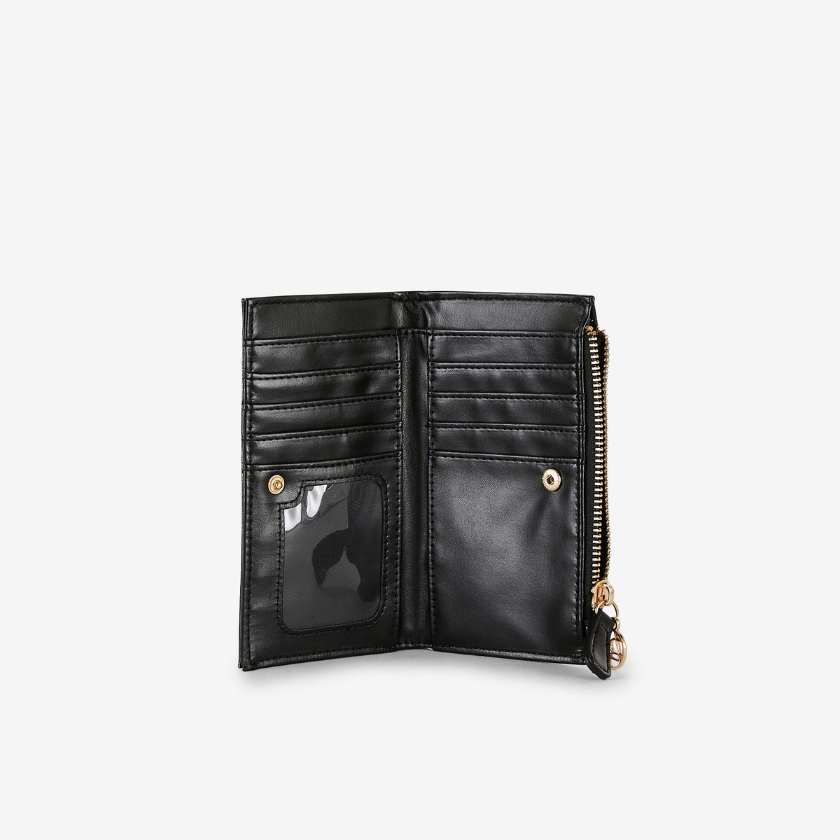 Portefeuille noir métallisé