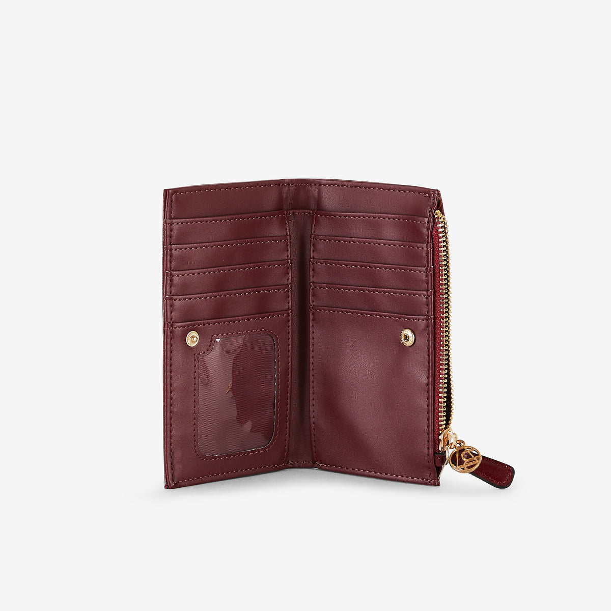Portefeuille rouge métallisé