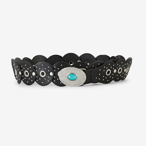 CEINTURE NOIRE CLOUTÉE