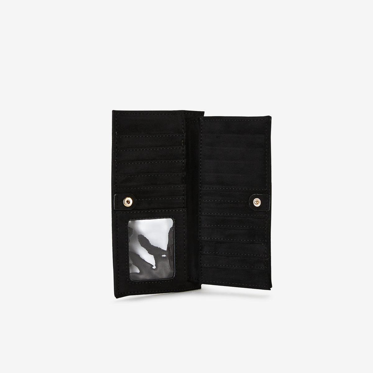 Portefeuille noir en suédine