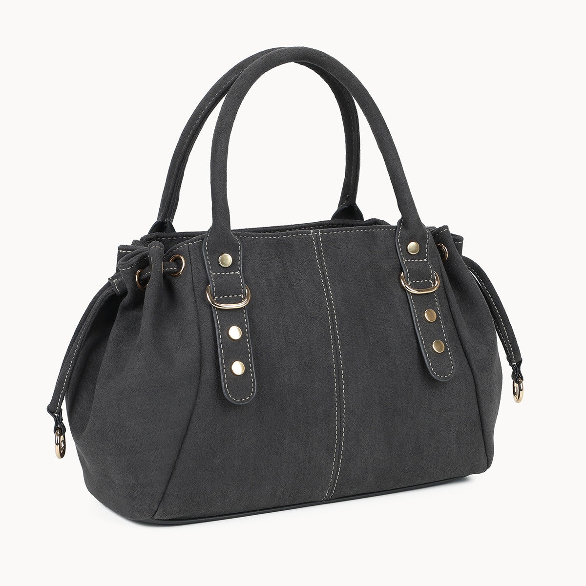 Sac bowling en suédine grise