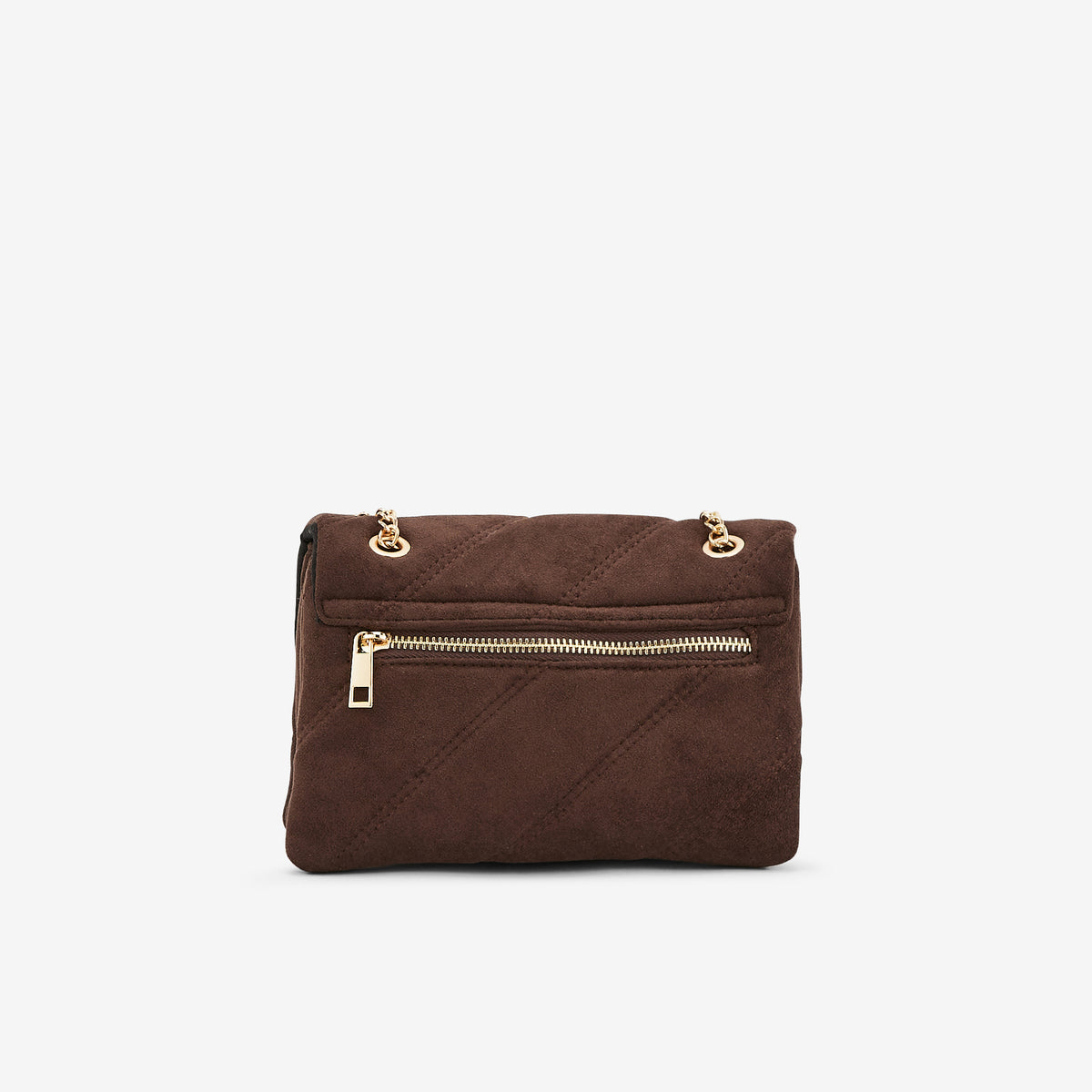 Sac à bandoulière marron matelassé
