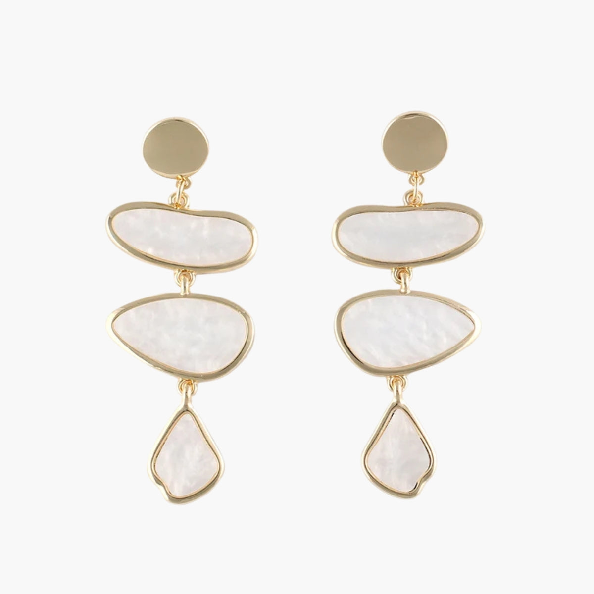 Longues boucles d'oreilles nacrées
