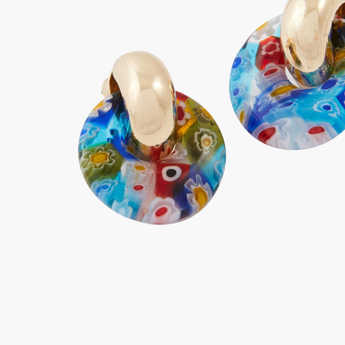 Boucles d'oreilles rondes multicolores
