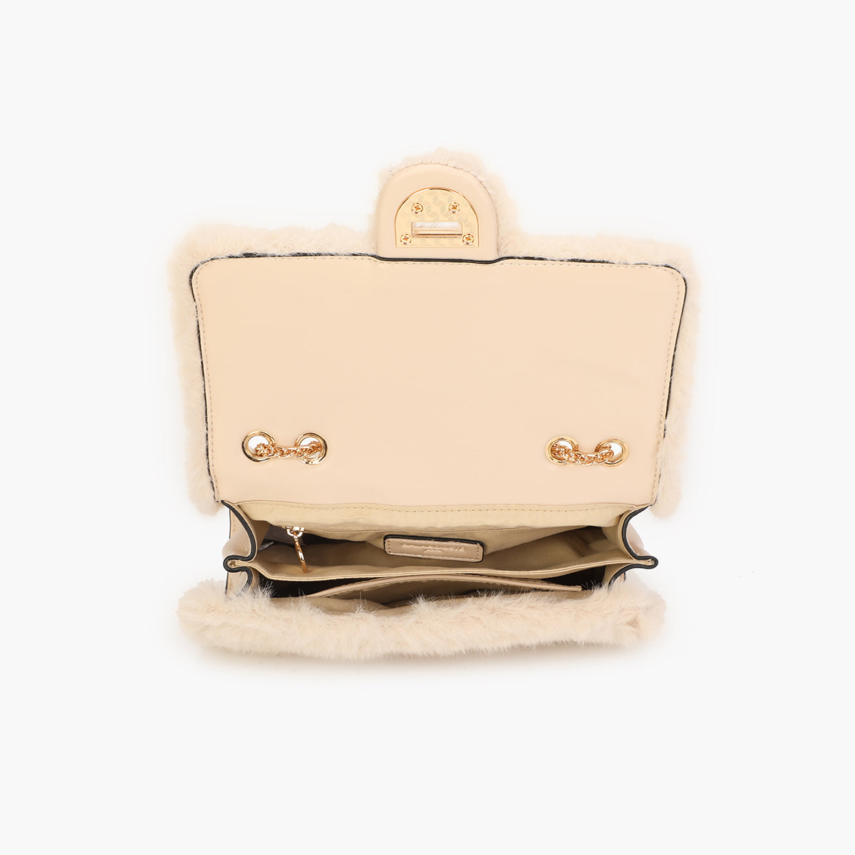 Sac à bandoulière texturé écru