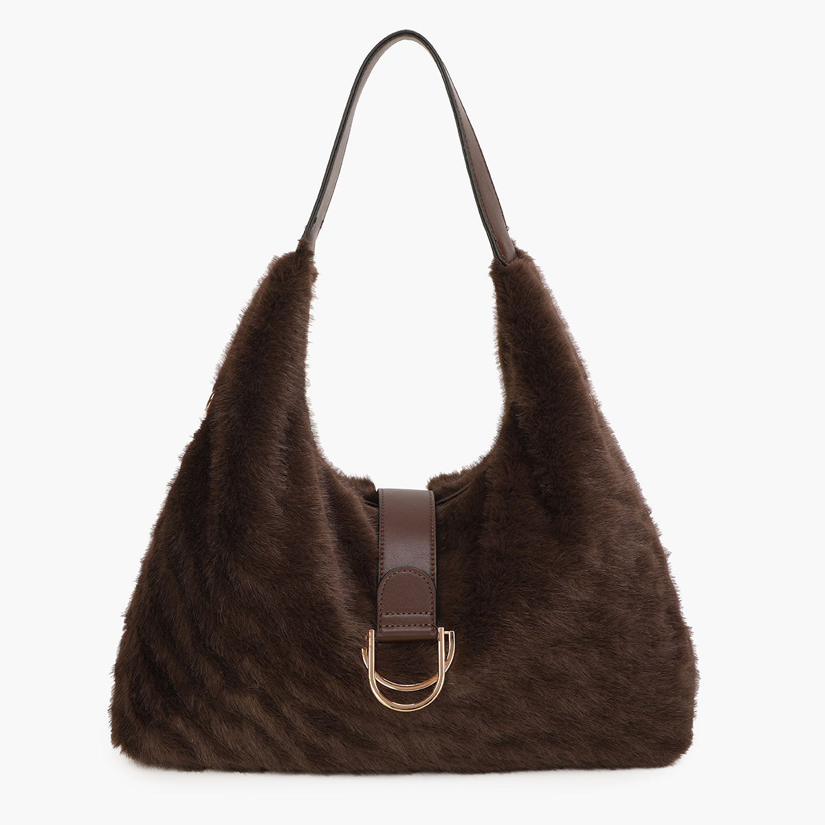 Sac hobo texturé marron