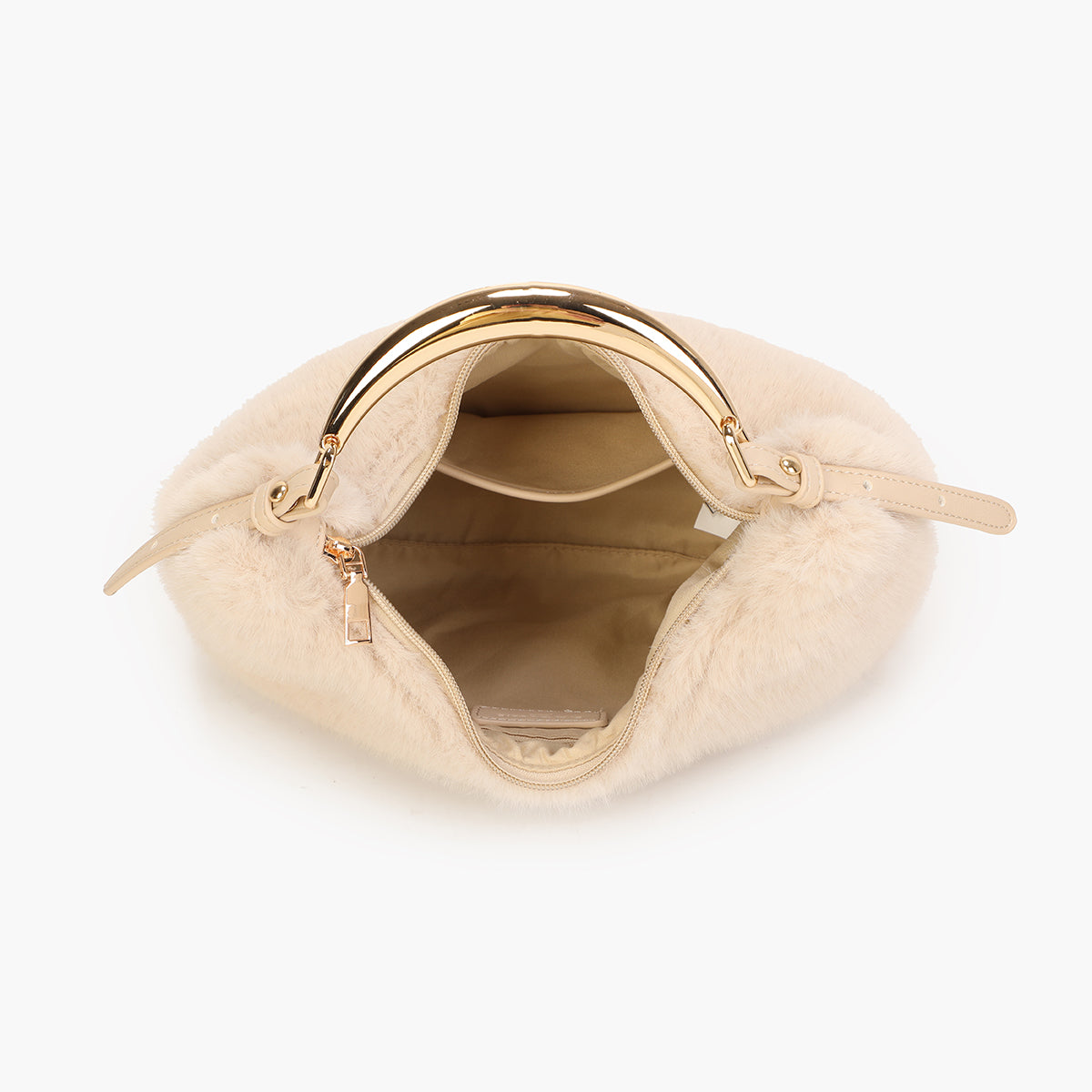 Sac hobo texturé écru