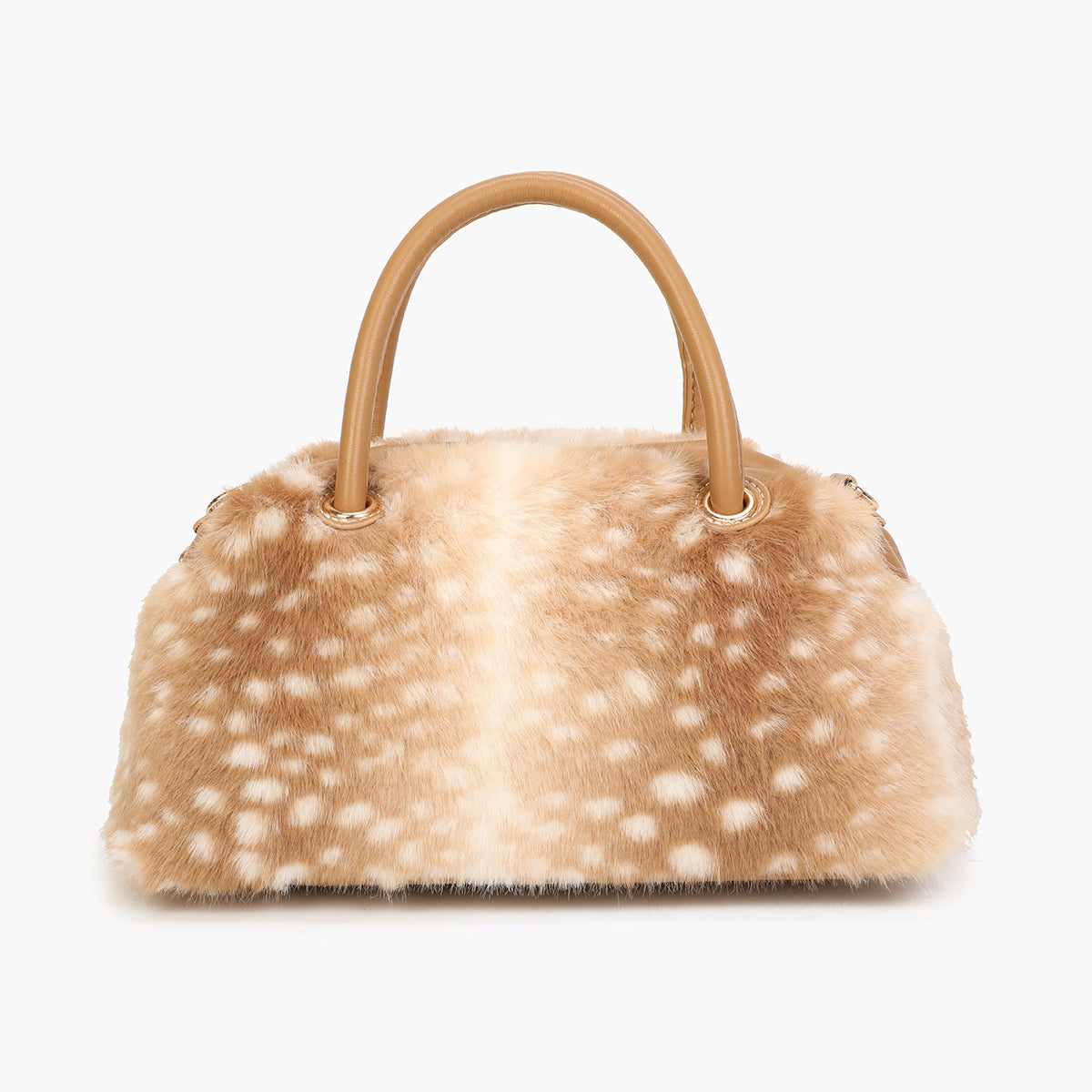 Sac à main texturé motif bambi beige