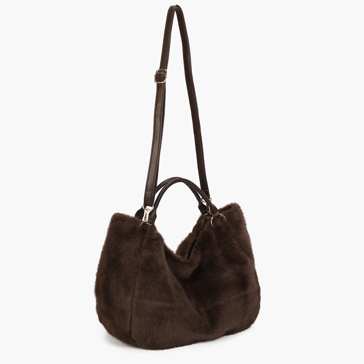 Sac hobo texturé marron