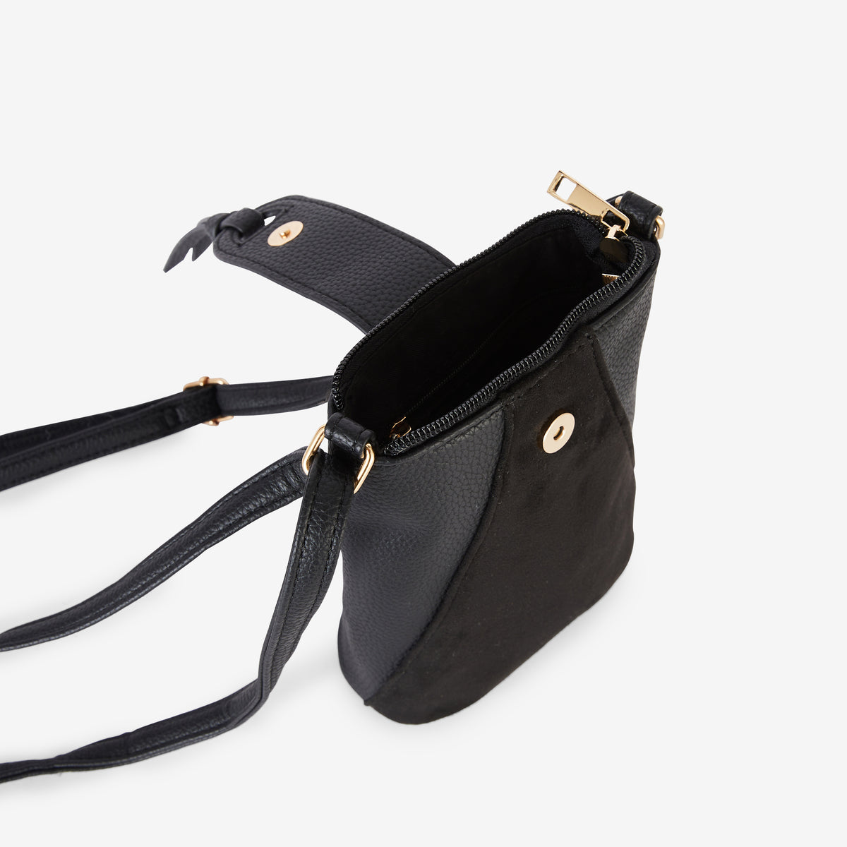Pochette de téléphone bi matière noire