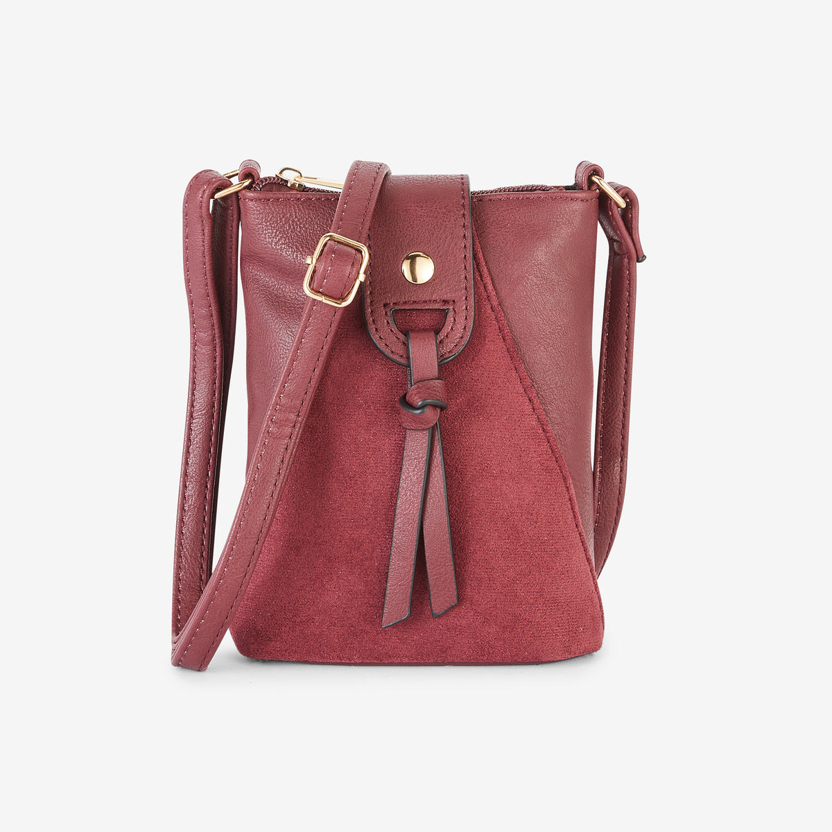Pochette de téléphone bi matière rouge