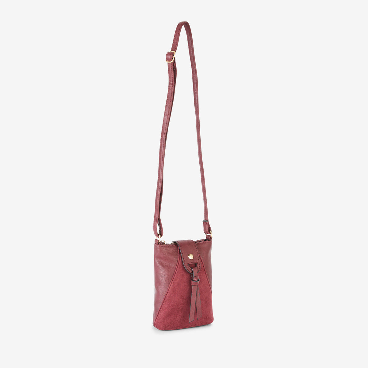 Pochette de téléphone bi matière rouge