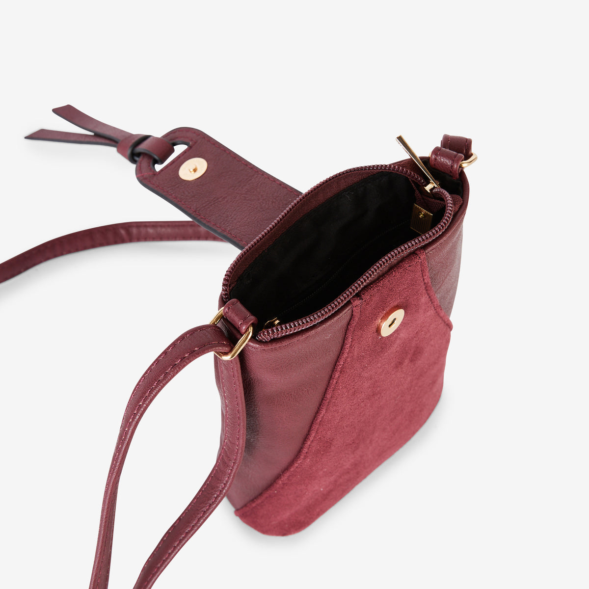 Pochette de téléphone bi matière rouge