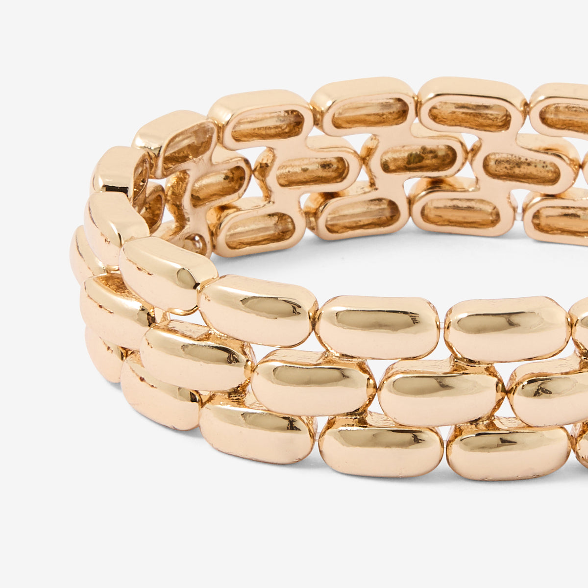 Bracelet mailles dorées