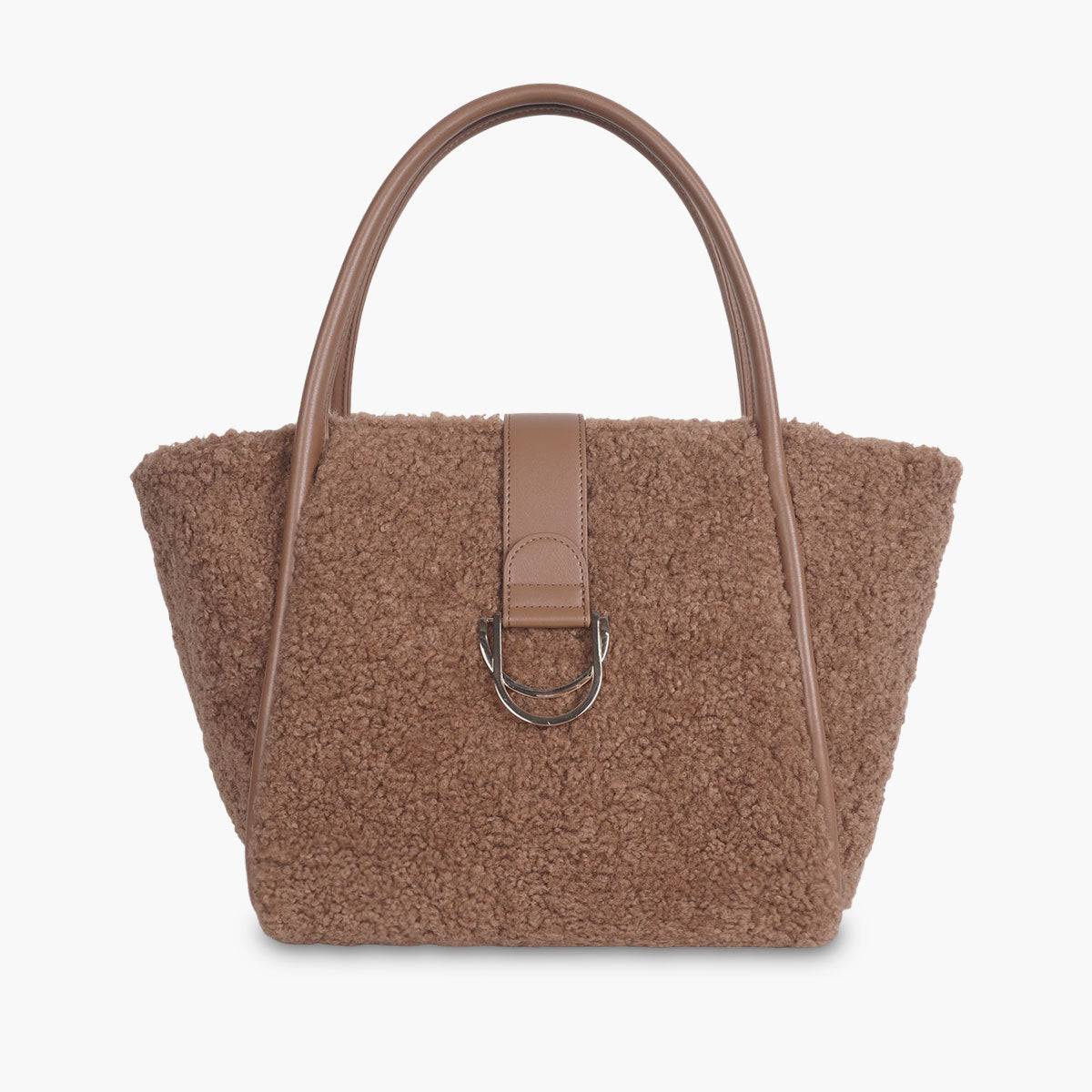 Sac cabas à bouclettes camel