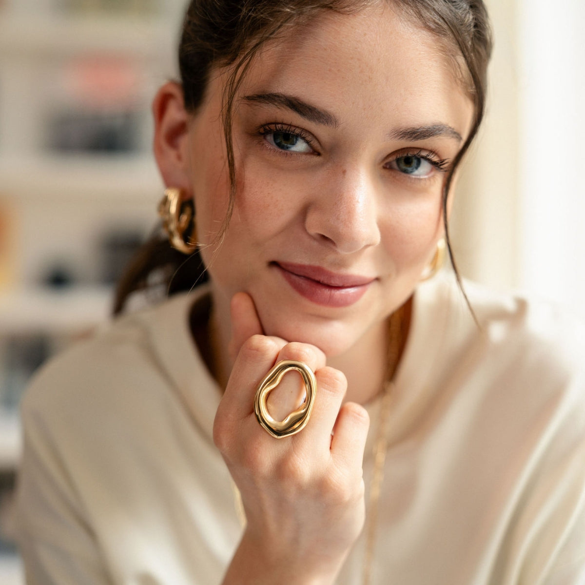 Bague ovale irrégulière - Collection Recyclée
