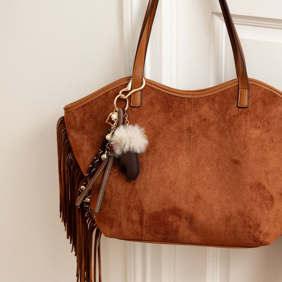Bijoux de sac moufle marron