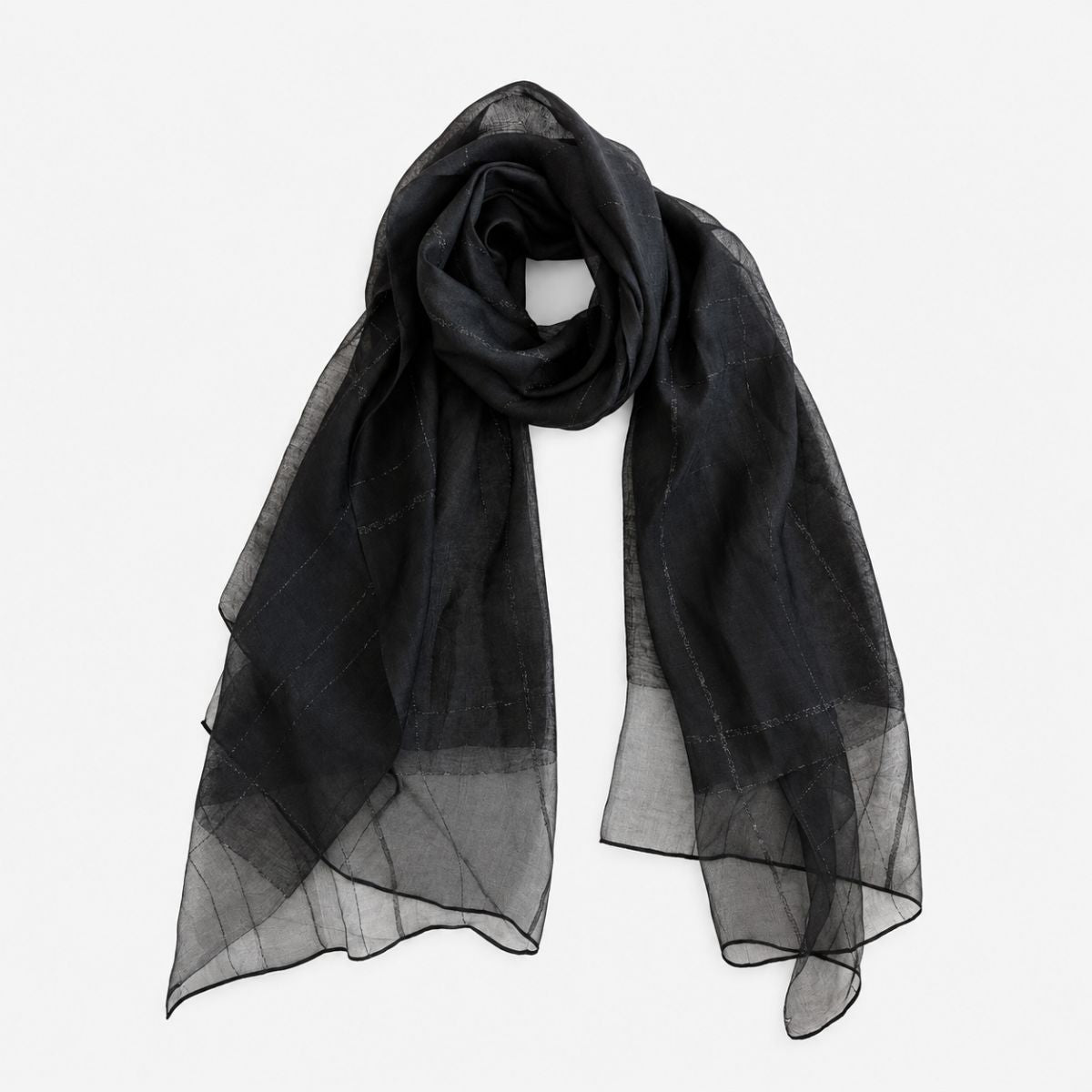 Foulard en soie noir