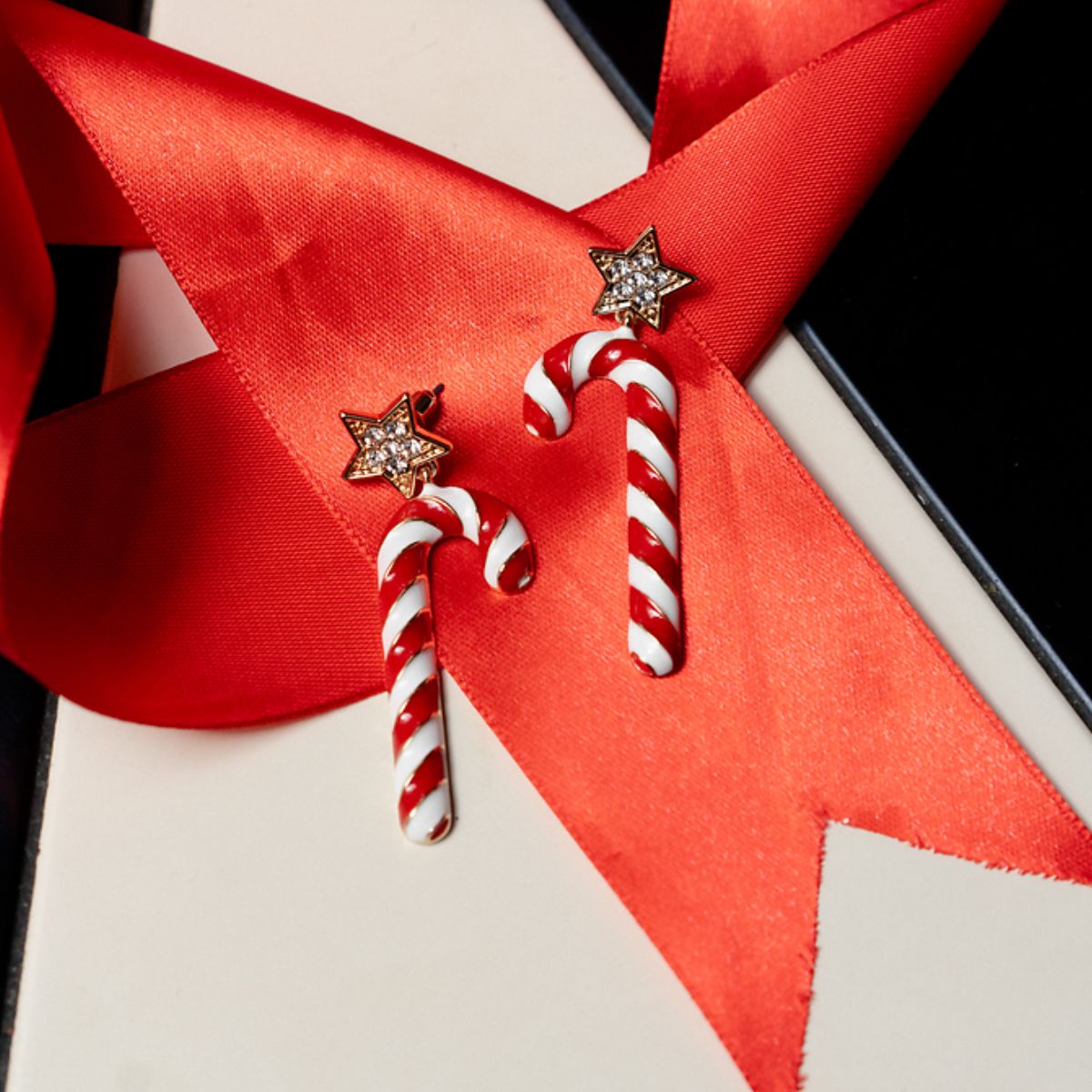 Boucles d'oreilles Noël sucre d'orge