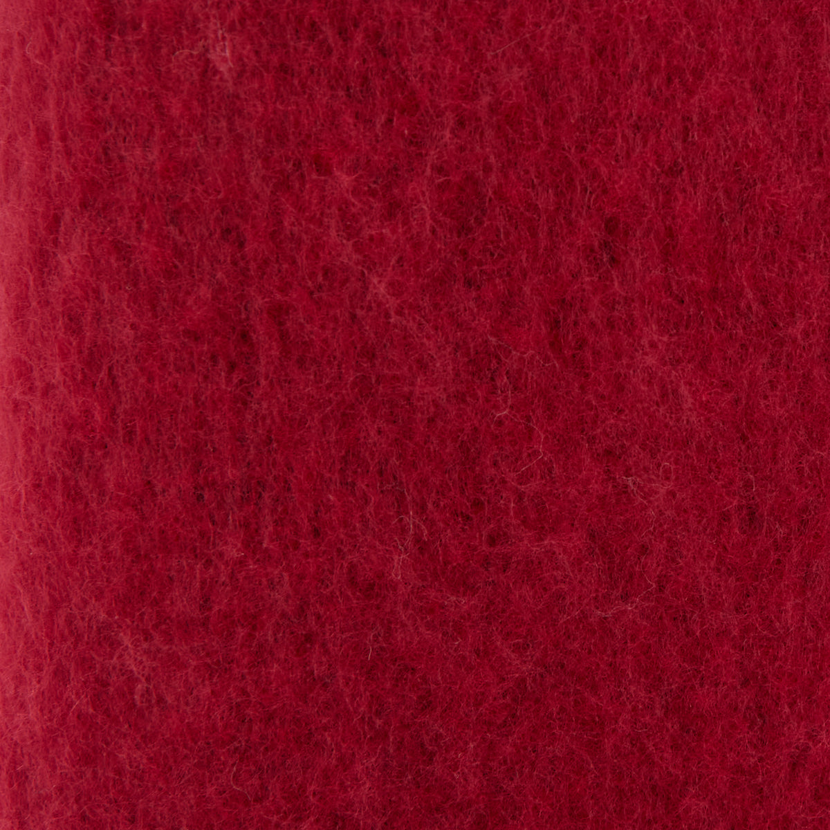 Écharpe unie à grosses franges rouge