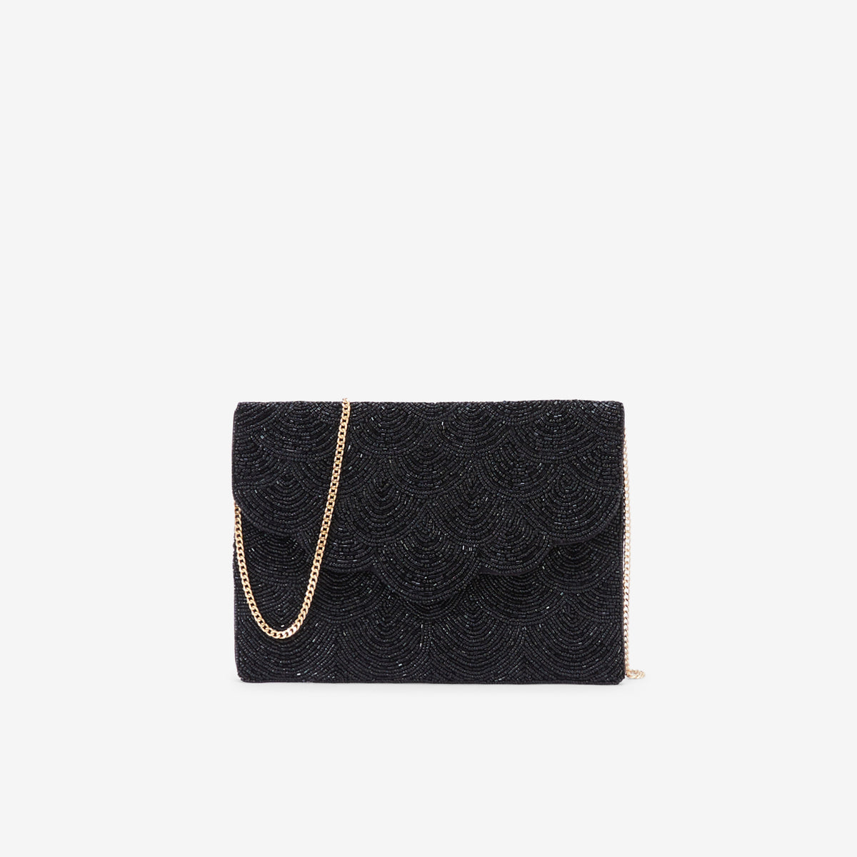 Pochette perlée noir