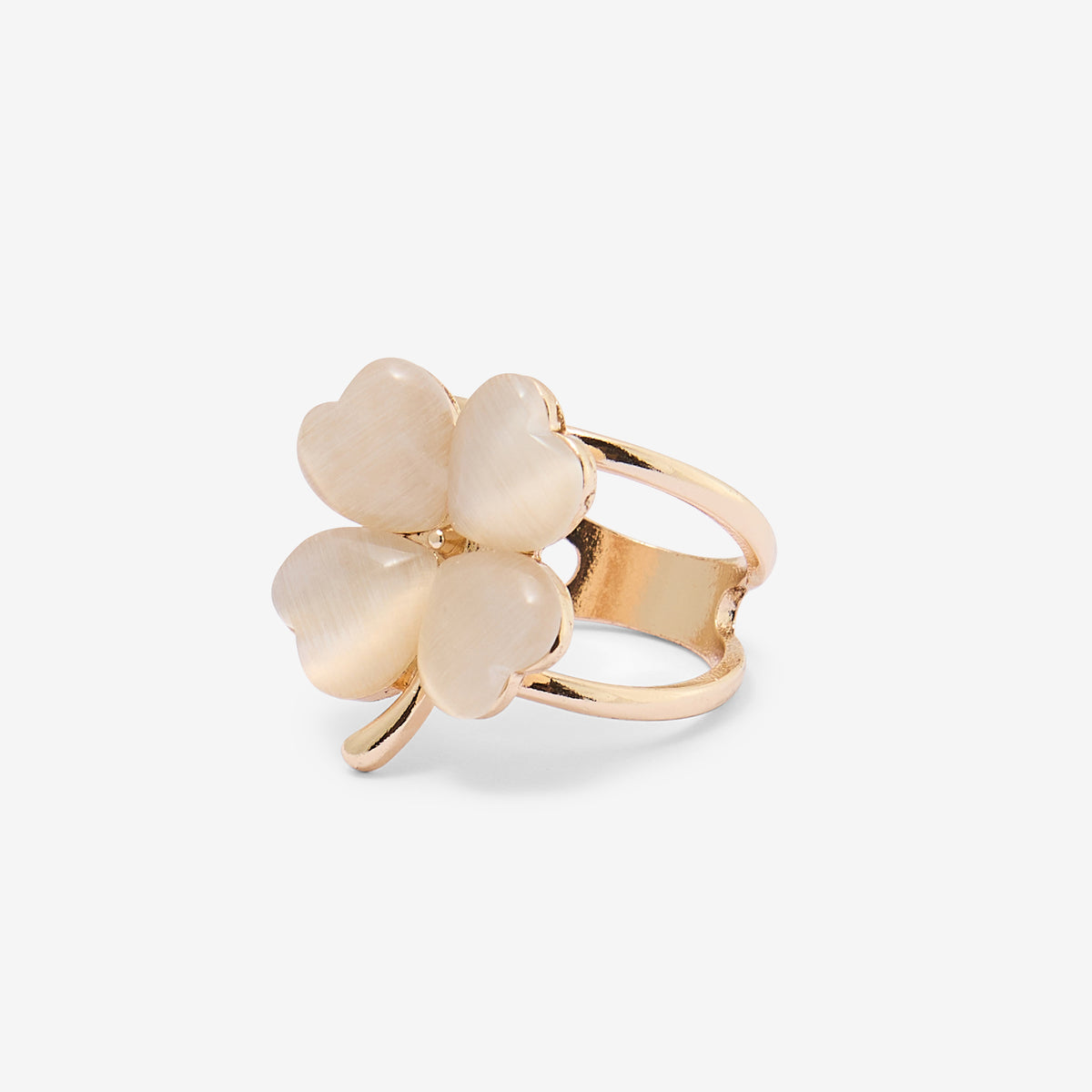 Bague de foulard trèfle