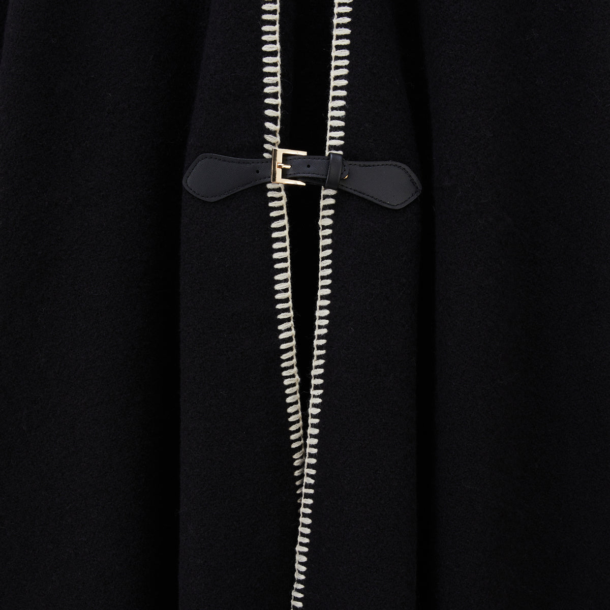 Poncho uni noir