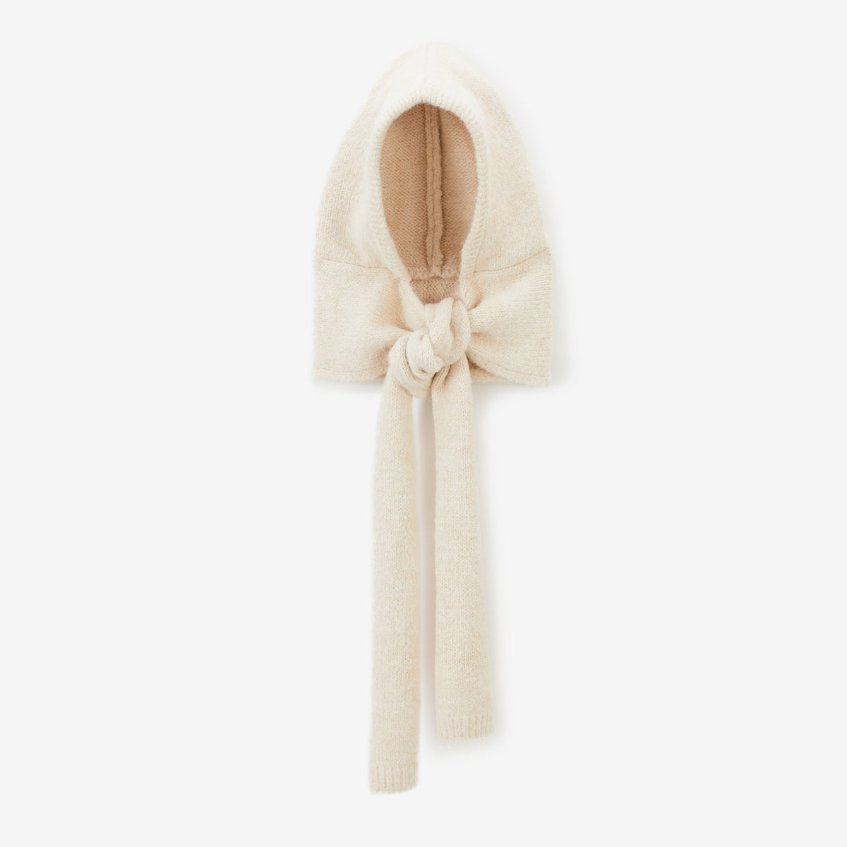 Écharpe à capuche en maille écrue