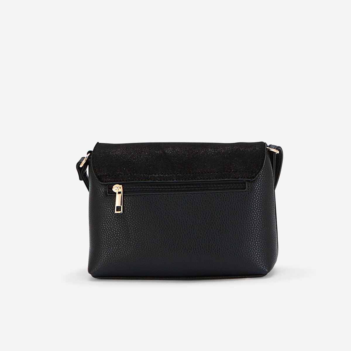 Sac à bandoulière noir texturé