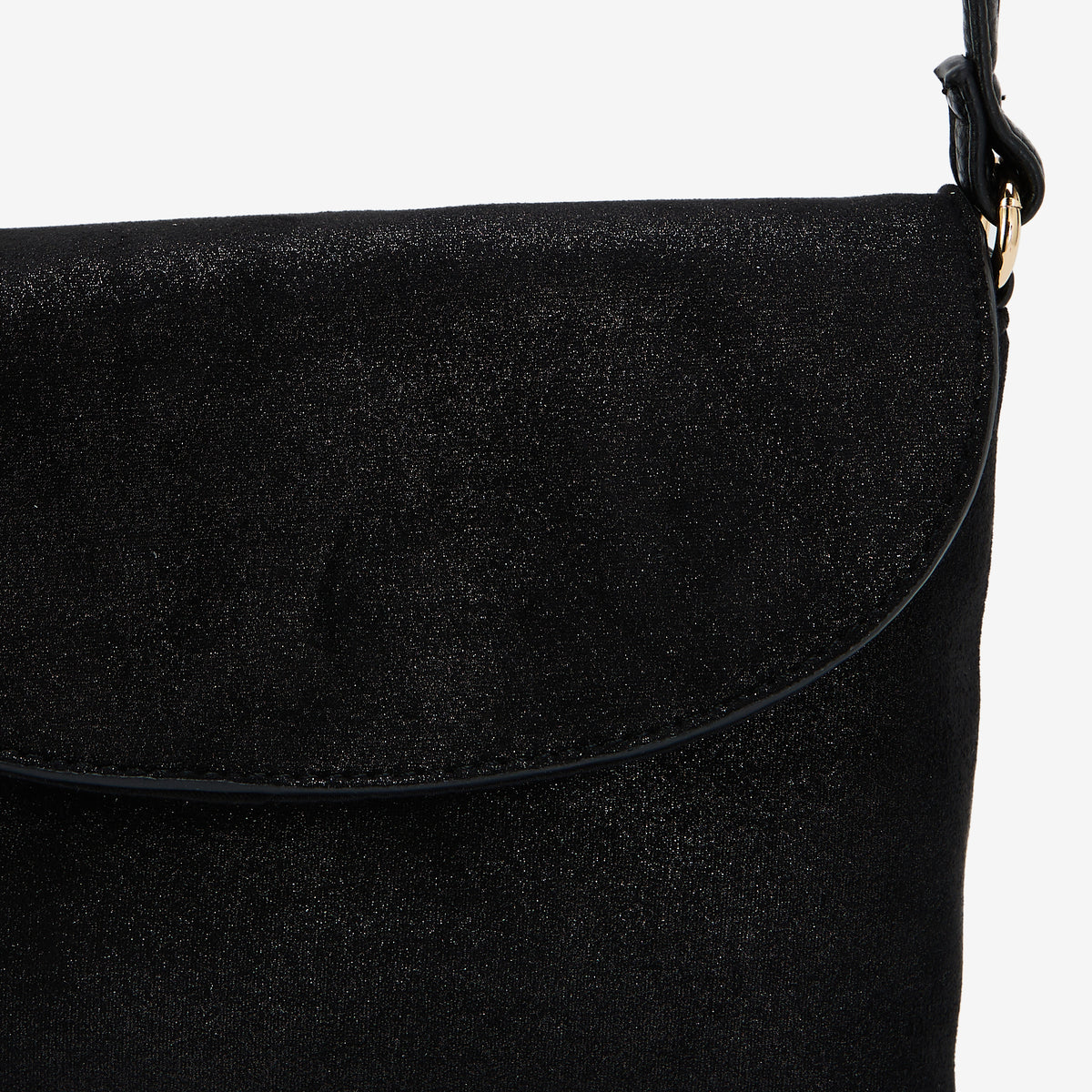 Sac à bandoulière noir texturé