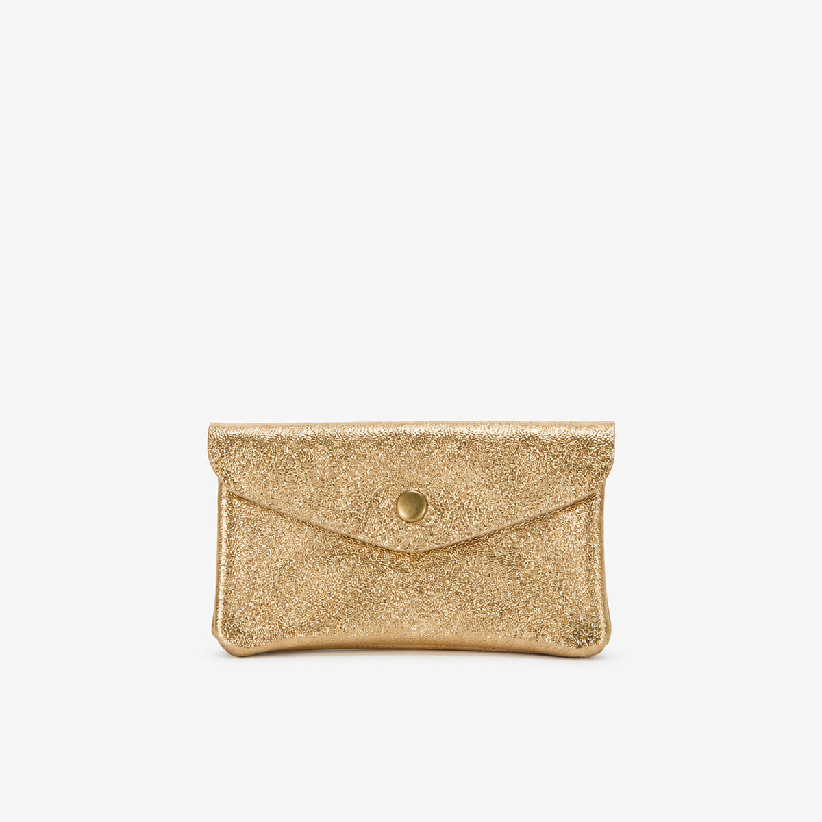 Porte-monnaie en croûte de cuir doré