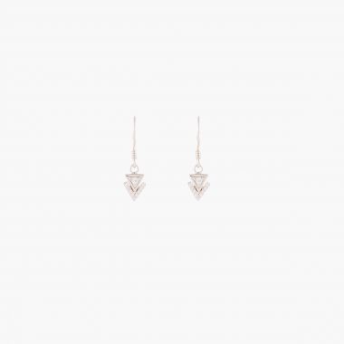 Boucles d'oreilles pendants triangles sterling Silver