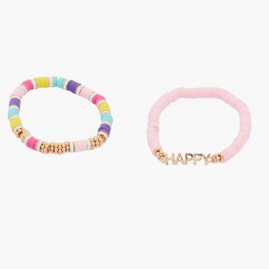 Set de 2 bracelets perles heishi Ibiza