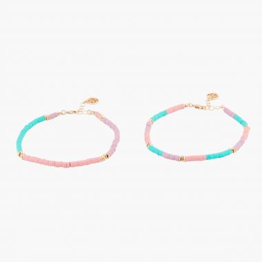 Set de 2 bracelets perles heishi multicolores It Touch