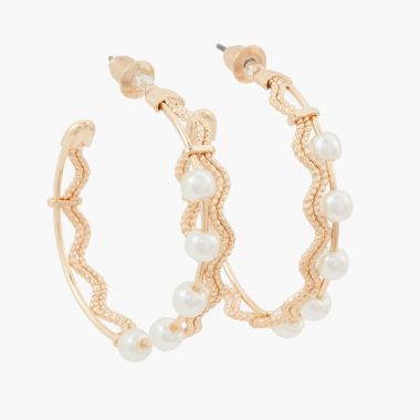 Créoles perles d'imitation New Pearl