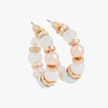 Mini-créoles perles pastels Underwater