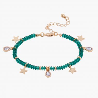 Bracelet perles de verre et charms Stardust