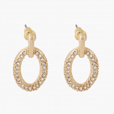 Boucles d'oreilles ovales strass Hedonist