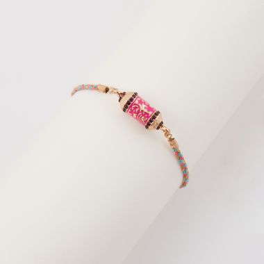 Bracelet talisman - rose et doré