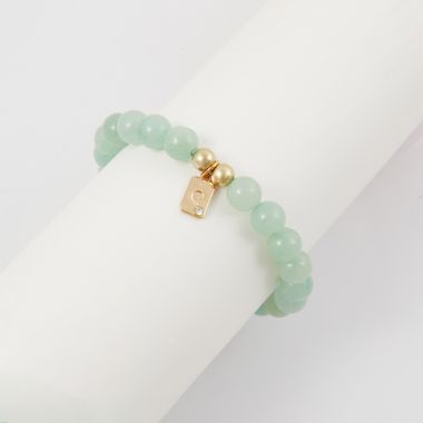 Bracelet perles de Jade - vert clair