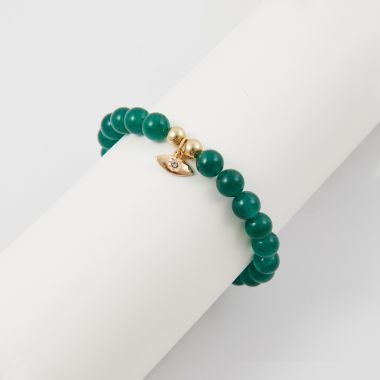 Bracelet perles d'Aventurines - vert