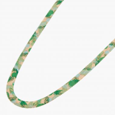 Collier chaine serpent imprimée feuille Balagane
