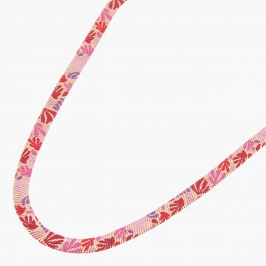 Collier chaine serpent imprimée fleurs Balagane